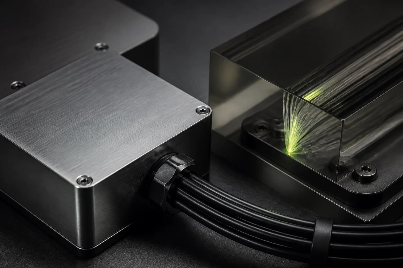 Metal and optical system representing secure AI infrastructure
